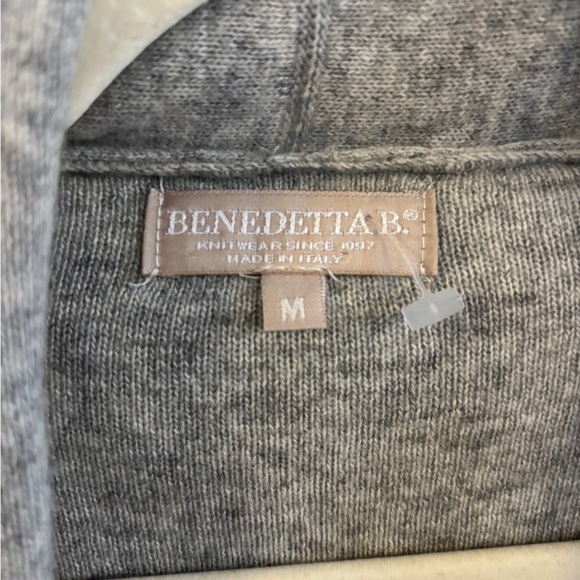 Benedetto B open front cardigan, merino wool/cashmere M soft, cozy - Picture 4 of 6